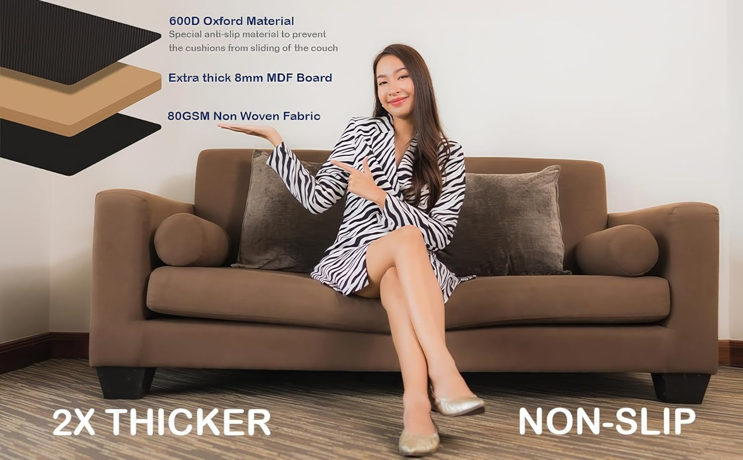 Sofa Support Boards - Restore Firmness and Comfort to Sofas, Chairs, and Beds - Durable MDF Construction - Easy-To-Use Sag Savers for Long-Lasting Support (Black, Three Seater)