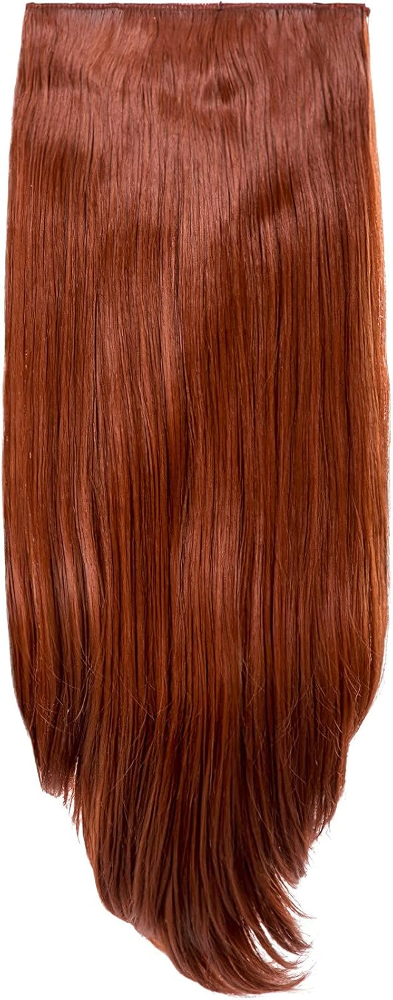 Clip in Thick Straight Hair Extension - 8 Weft Clip in Heat Resistant Hair Extension - Length: 20″ Inches - 300 Gram, 8 Pieces Long Straight Hair Extension Completely Natural (Black Cherry)