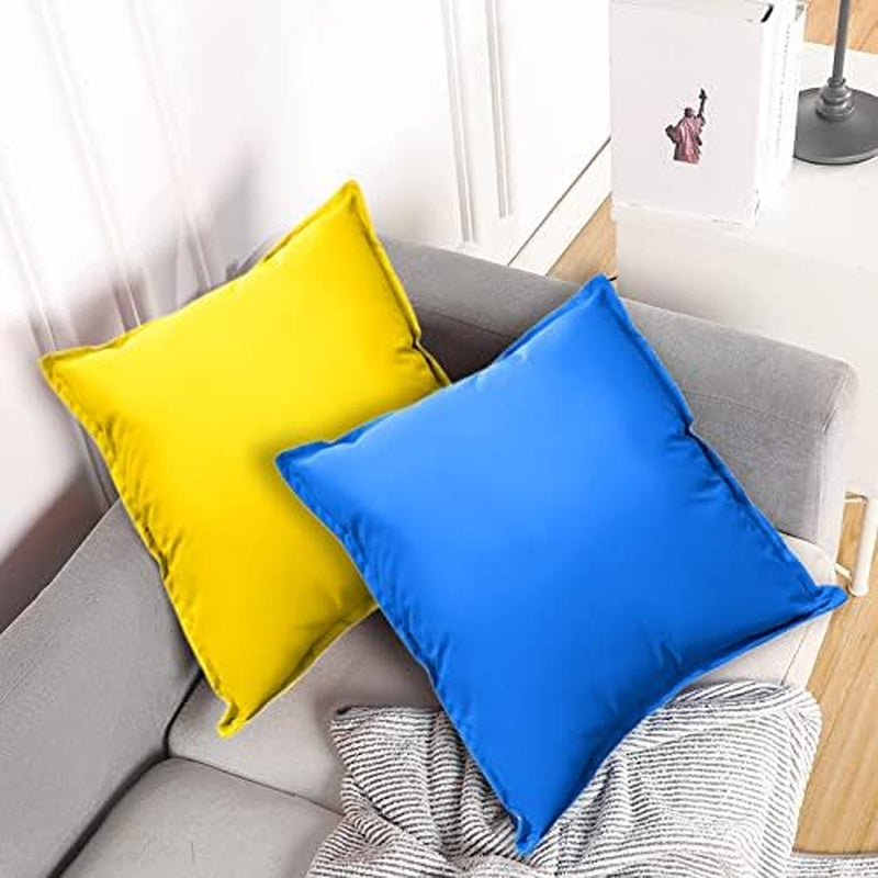 Waterproof Indoor Outdoor Garden Cushion Filled Covers for outside Bench Sofa Chair Furniture - Breathable Fabric - Washable Cover – Multi Purpose - Garden Couch Sofa (Beige, 60Cm X 60Cm - 23