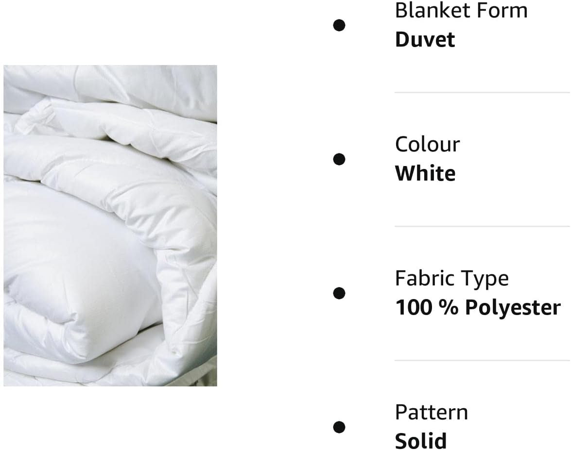Hotel Quality Pure White Microfibre Peached Duvet King 10.5TOG Feels like Down