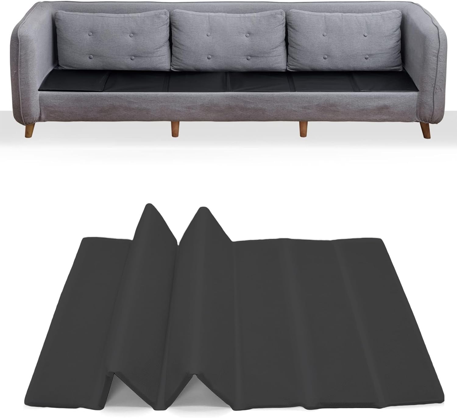 Sofa Support Boards - Restore Firmness and Comfort to Sofas, Chairs, and Beds - Durable MDF Construction - Easy-To-Use Sag Savers for Long-Lasting Support (Black, Three Seater)