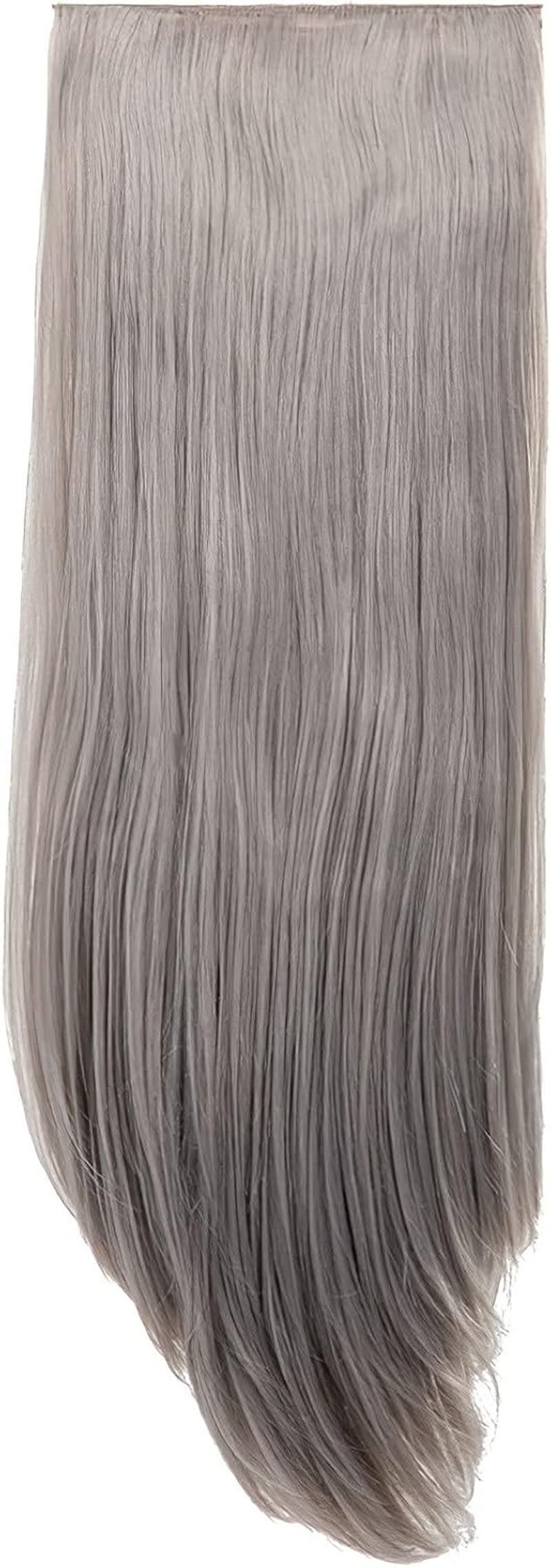 Clip in Thick Straight Hair Extension - 8 Weft Clip in Heat Resistant Hair Extension - Length: 20″ Inches - 300 Gram, 8 Pieces Long Straight Hair Extension Completely Natural (Black Cherry)