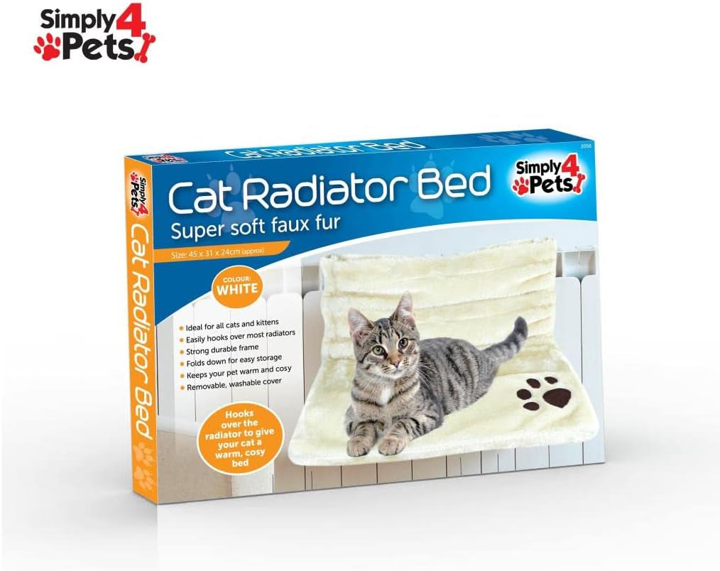 SIMPLY 4 PETS Quality Pet Products Soft Washable Radiator Cat Bed Specially Made for Cats