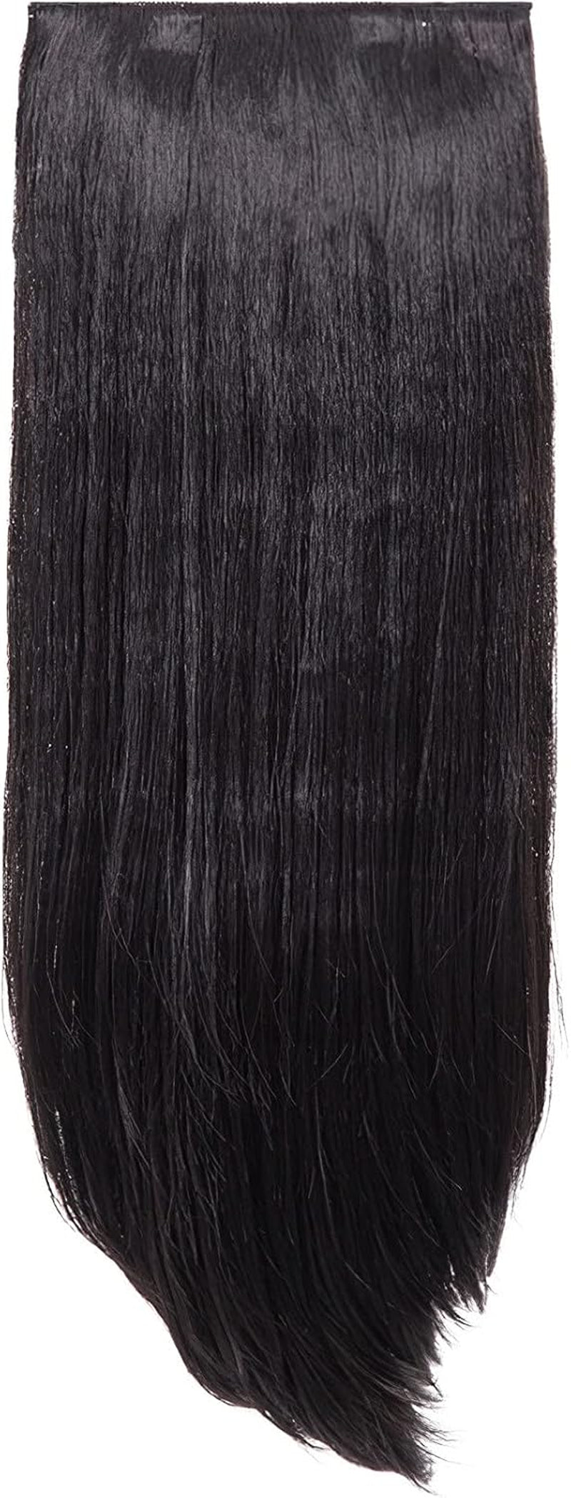 Clip in Thick Straight Hair Extension - 8 Weft Clip in Heat Resistant Hair Extension - Length: 20″ Inches - 300 Gram, 8 Pieces Long Straight Hair Extension Completely Natural (Black Cherry)