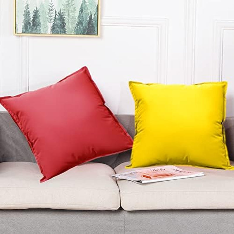 Waterproof Indoor Outdoor Garden Cushion Filled Covers for outside Bench Sofa Chair Furniture - Breathable Fabric - Washable Cover – Multi Purpose - Garden Couch Sofa (Beige, 60Cm X 60Cm - 23