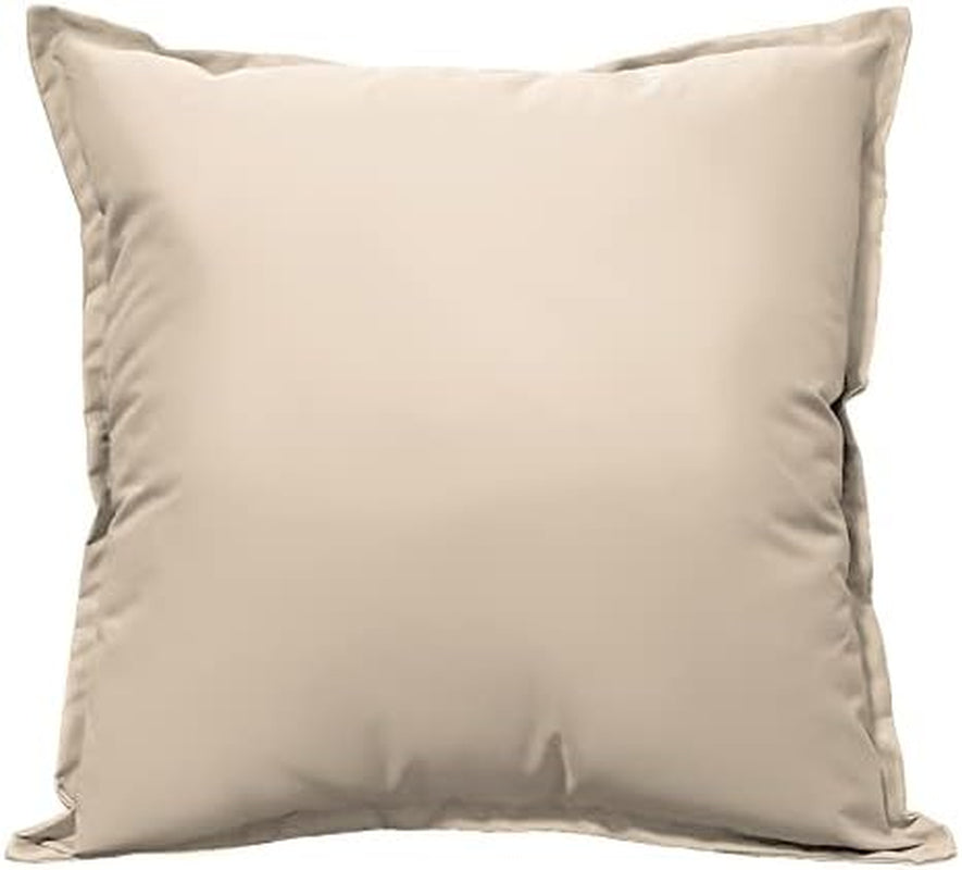 Waterproof Indoor Outdoor Garden Cushion Filled Covers for outside Bench Sofa Chair Furniture - Breathable Fabric - Washable Cover – Multi Purpose - Garden Couch Sofa (Beige, 60Cm X 60Cm - 23