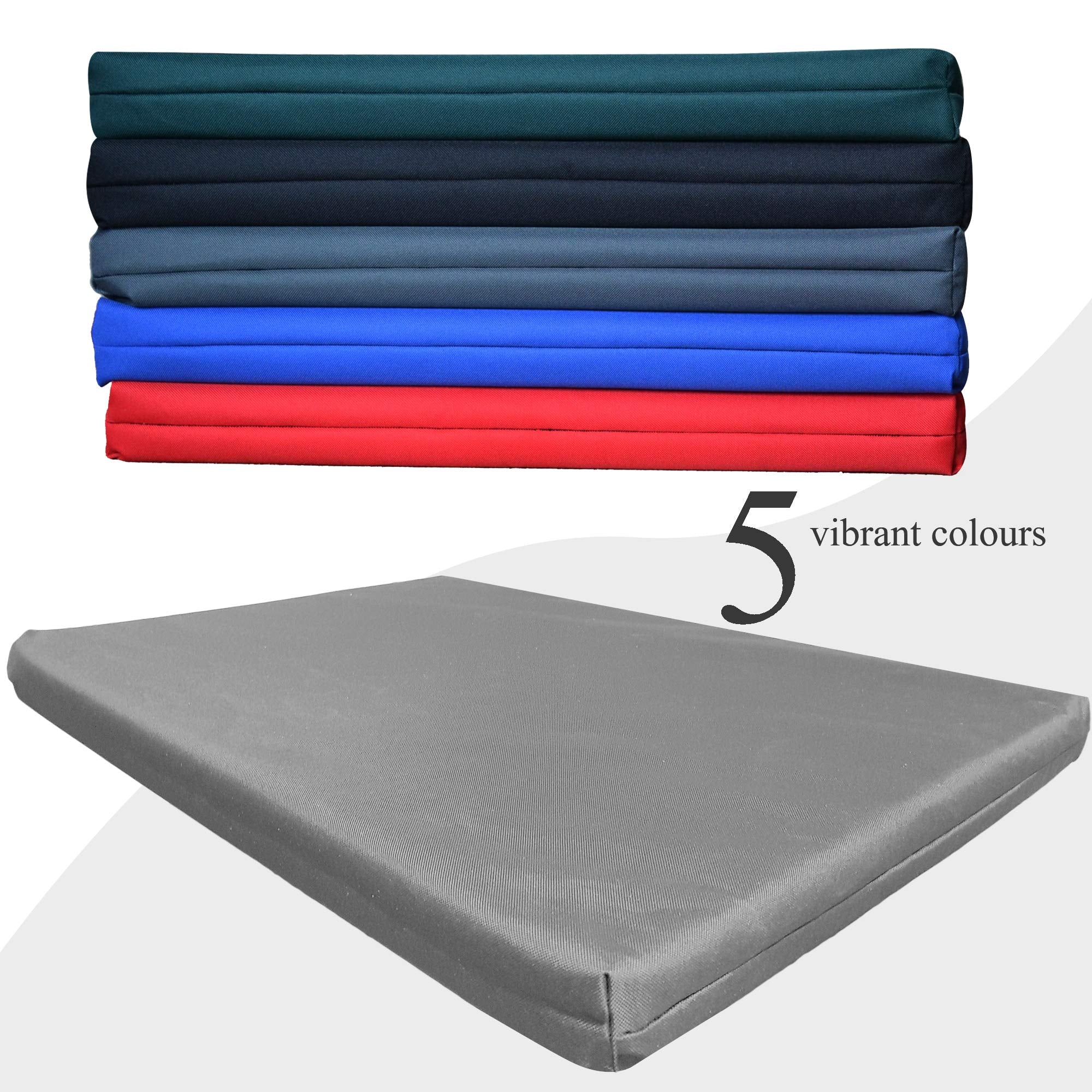 Strong, Sturdy and Waterproof Dog Bed, Premium High Density Foam, Durable Cool Washable Cover, Cushion Mattress for Dogs, Cats, Other Small and Big Pets, Great for Dogs Cats (Medium, Blue)