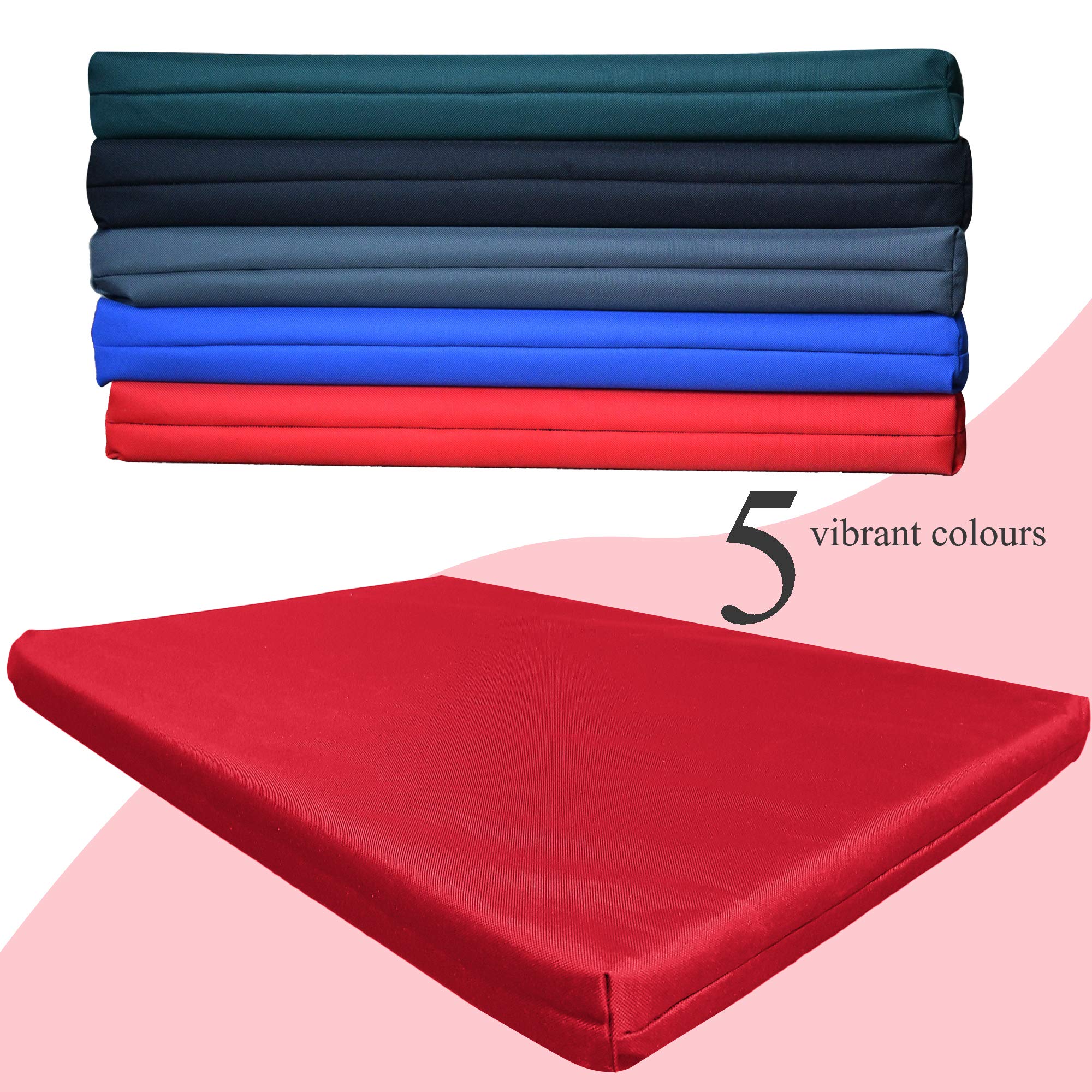 Strong, Sturdy and Waterproof Dog Bed, Premium High Density Foam, Durable Cool Washable Cover, Cushion Mattress for Dogs, Cats, Other Small and Big Pets, Great for Dogs Cats (Medium, Blue)