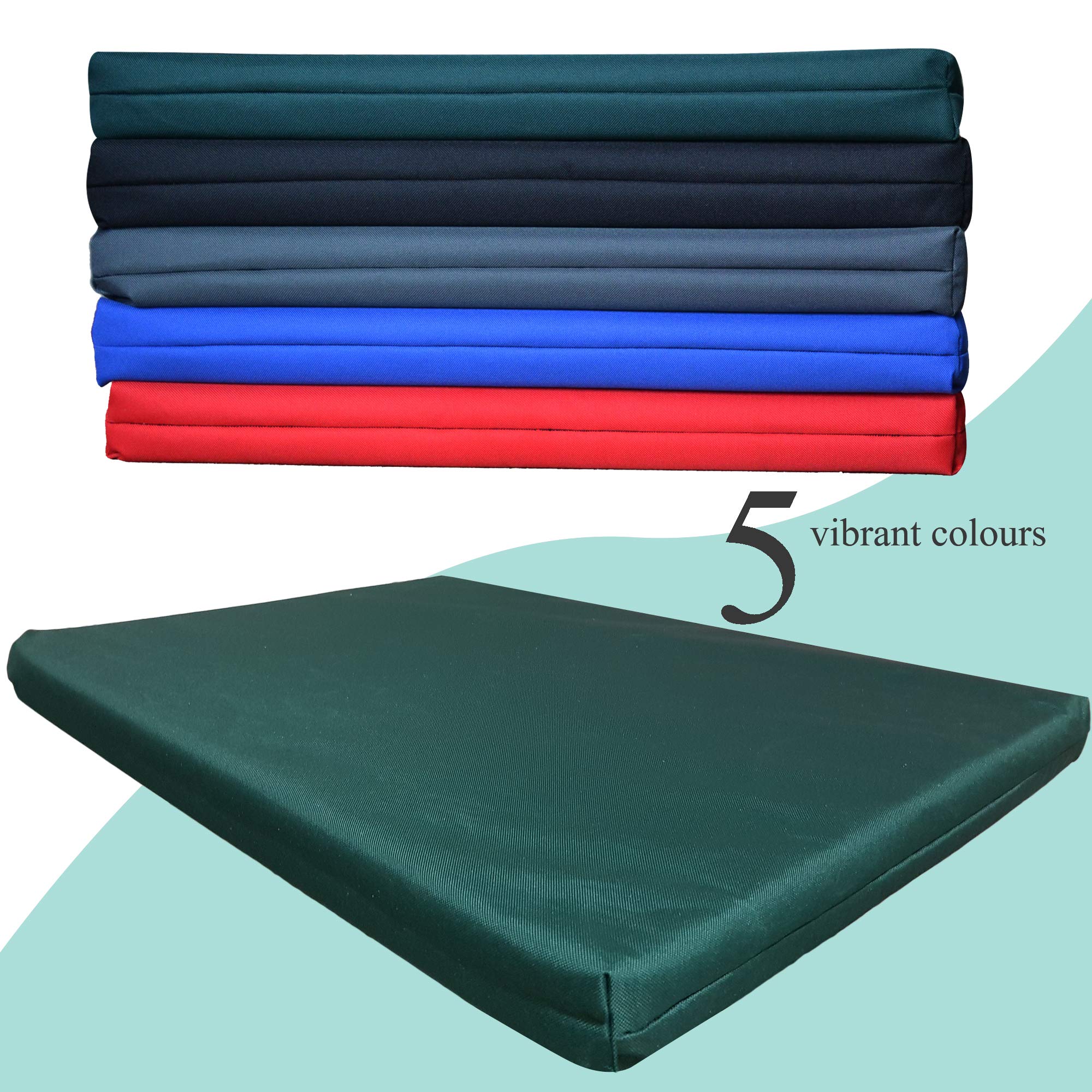 Strong, Sturdy and Waterproof Dog Bed, Premium High Density Foam, Durable Cool Washable Cover, Cushion Mattress for Dogs, Cats, Other Small and Big Pets, Great for Dogs Cats (Medium, Blue)