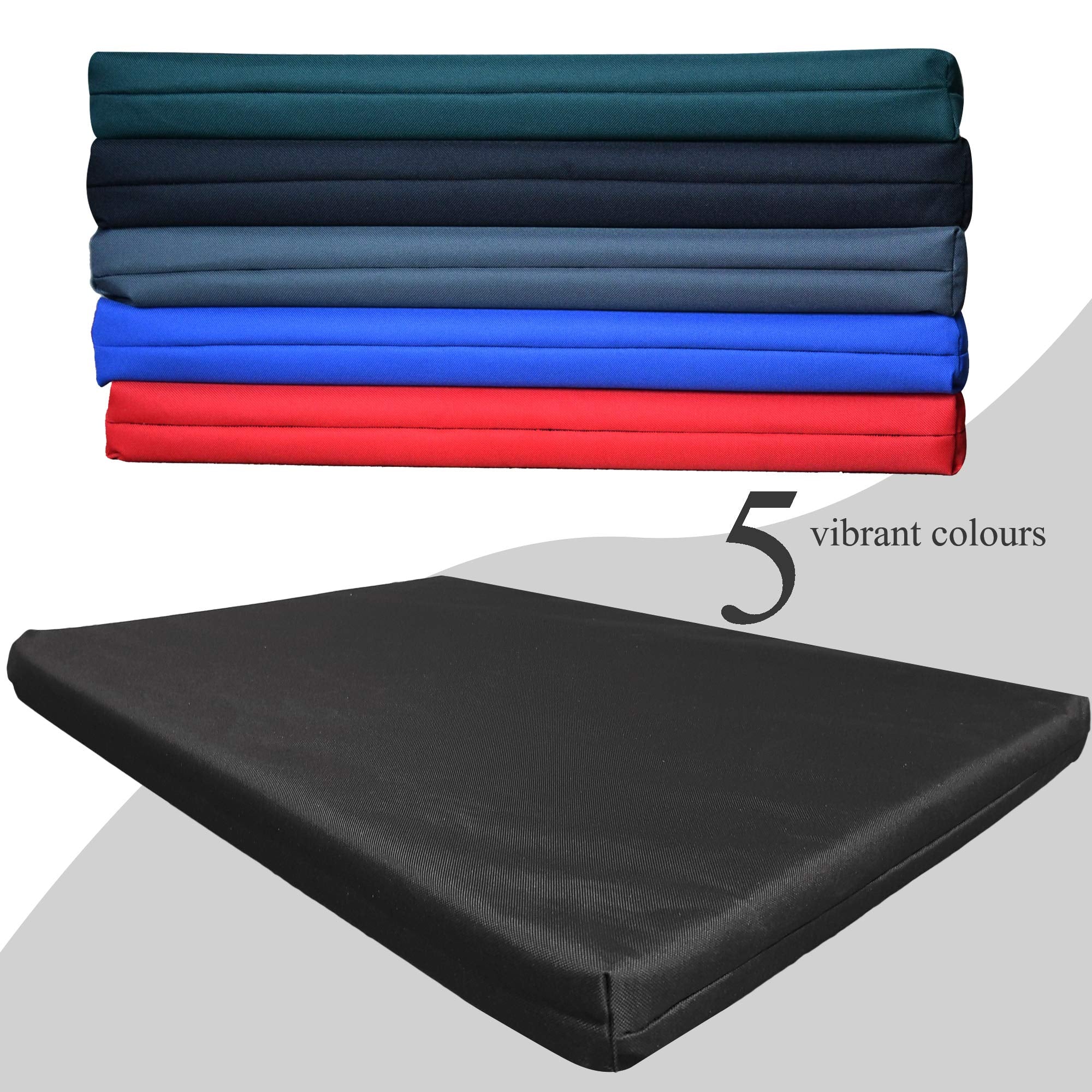 Strong, Sturdy and Waterproof Dog Bed, Premium High Density Foam, Durable Cool Washable Cover, Cushion Mattress for Dogs, Cats, Other Small and Big Pets, Great for Dogs Cats (Medium, Blue)