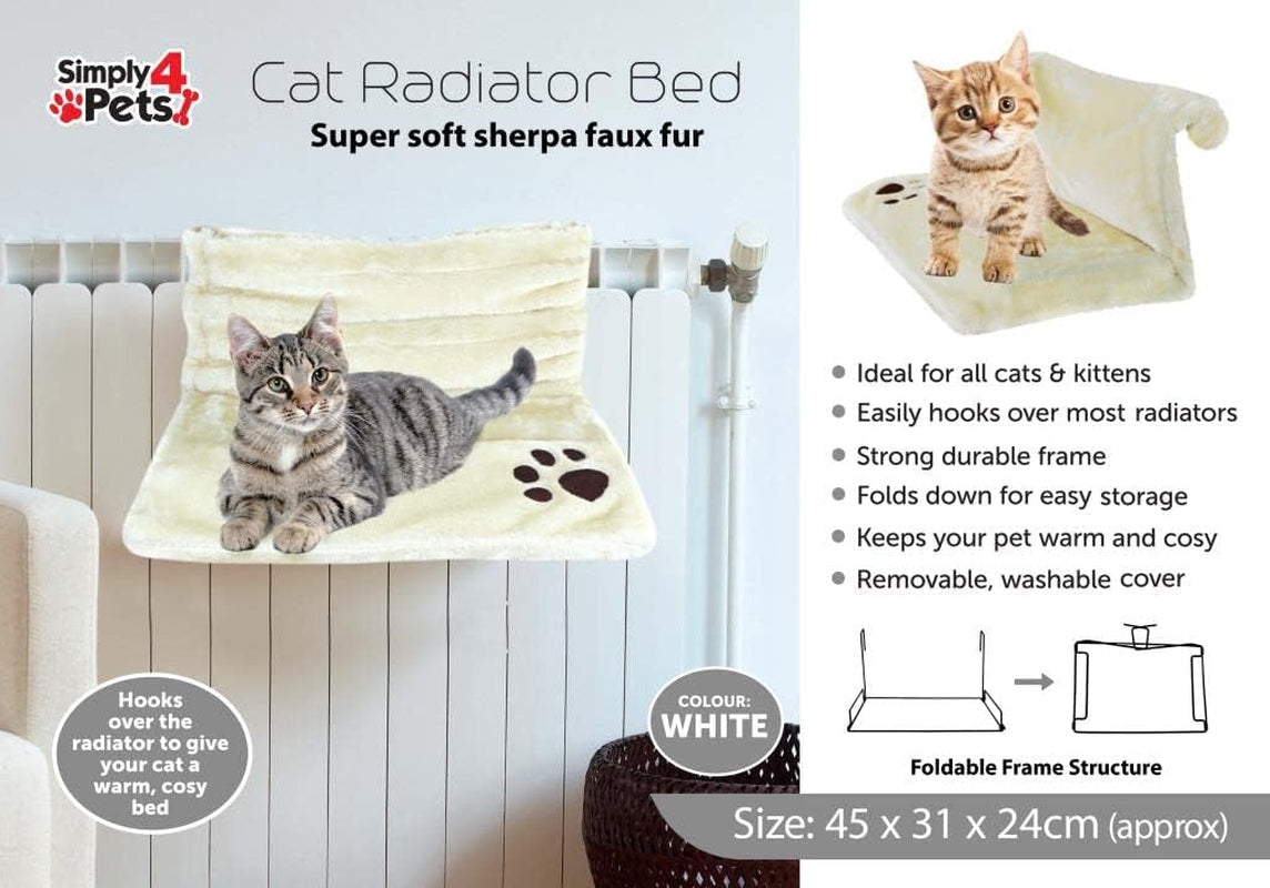 SIMPLY 4 PETS Quality Pet Products Soft Washable Radiator Cat Bed Specially Made for Cats