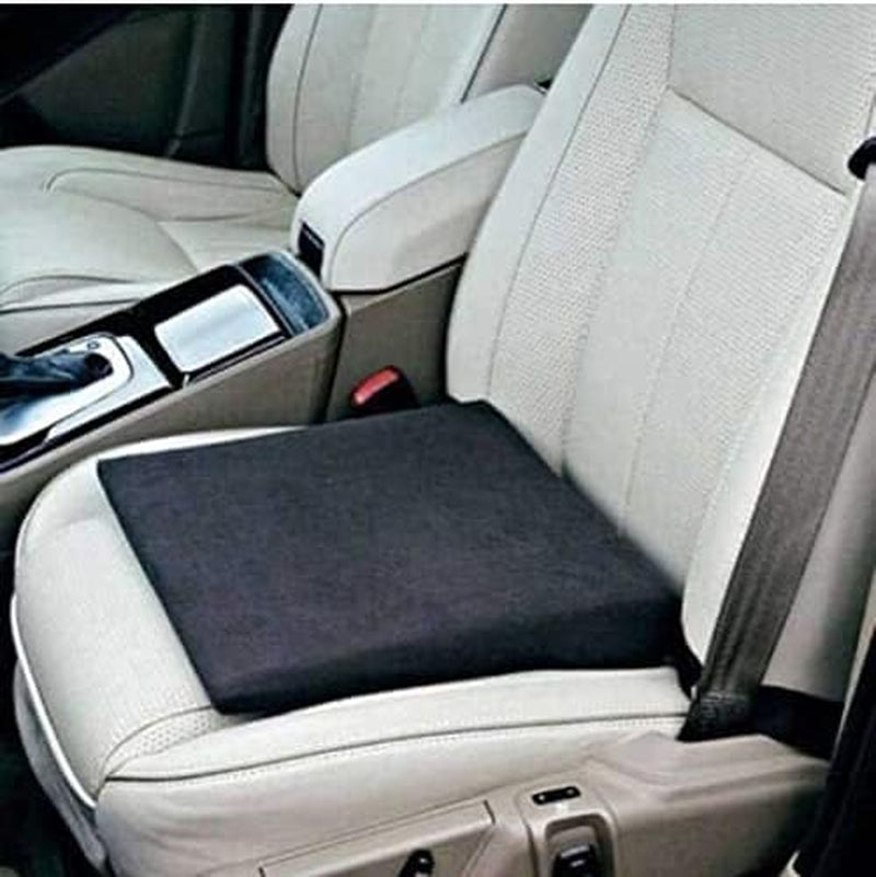 Memory Foam Wedge Cushion for Back Support, Pain Relief Posture Correction and Height Boost | Orthopaedic Seat Pad with Washable, Breathable 3D Mesh Cover - with anti Slip Bottom (Black)
