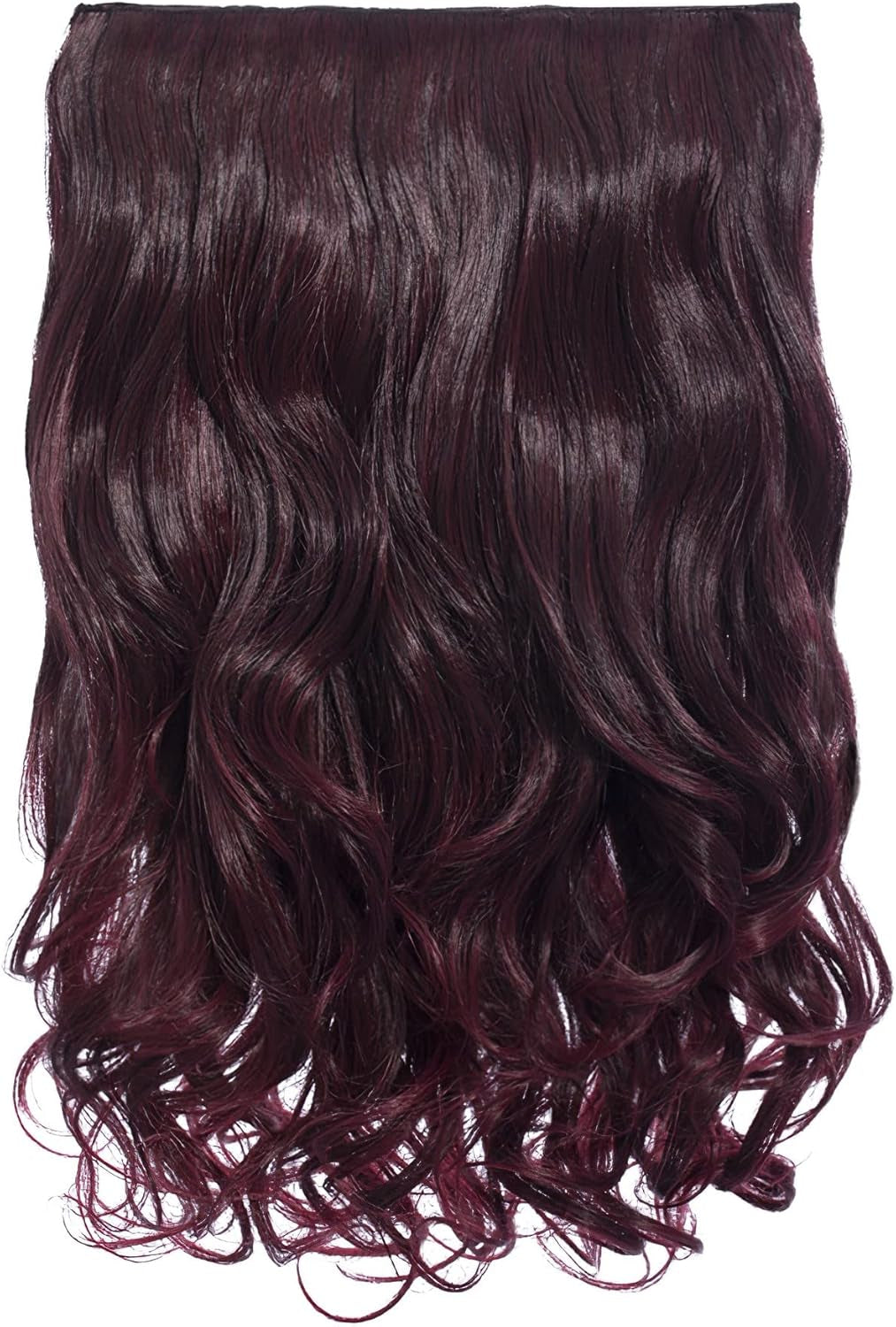 24″ Clip in Thick Hair Extension - Weft Straight 4 Clips in Heat Resistant Hair Extension - 180Gram, 1 Piece Straight Hair Extension 4 Clips in a Weft (Light Blonde)