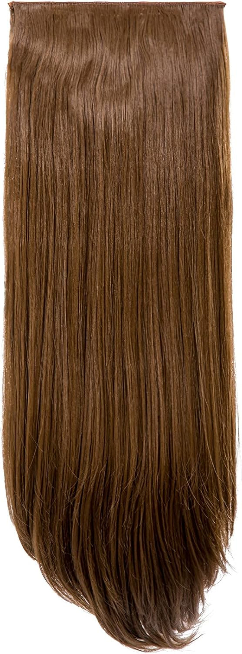 Clip in Thick Straight Hair Extension - 8 Weft Clip in Heat Resistant Hair Extension - Length: 20″ Inches - 300 Gram, 8 Pieces Long Straight Hair Extension Completely Natural (Black Cherry)