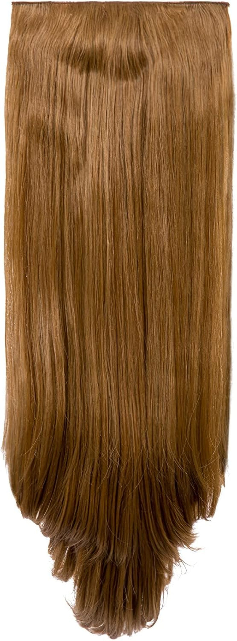 Clip in Thick Straight Hair Extension - 8 Weft Clip in Heat Resistant Hair Extension - Length: 20″ Inches - 300 Gram, 8 Pieces Long Straight Hair Extension Completely Natural (Black Cherry)