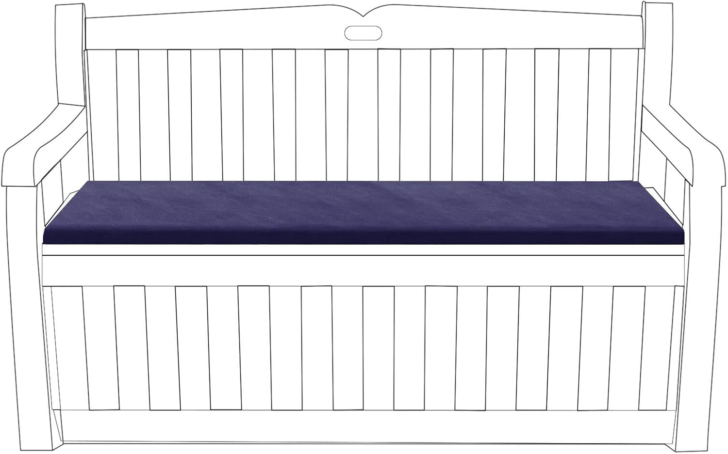 Outdoor/Indoor Water Resistant 2 Seater Bench and Patio Furniture Padded Cushion Only Garden Furniture Pad 108 X 45 X 6 Thick (Grey)