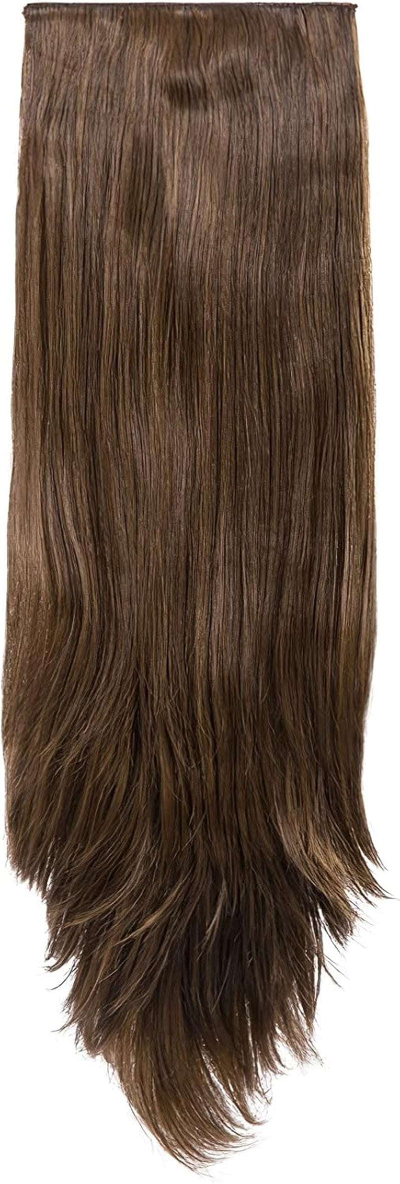 Clip in Thick Straight Hair Extension - 8 Weft Clip in Heat Resistant Hair Extension - Length: 20″ Inches - 300 Gram, 8 Pieces Long Straight Hair Extension Completely Natural (Black Cherry)