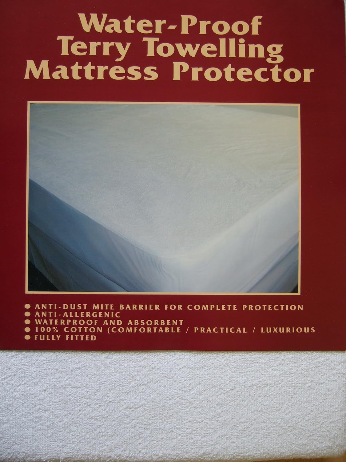 Terry Finish Waterproof Mattress Protector - Double Bed