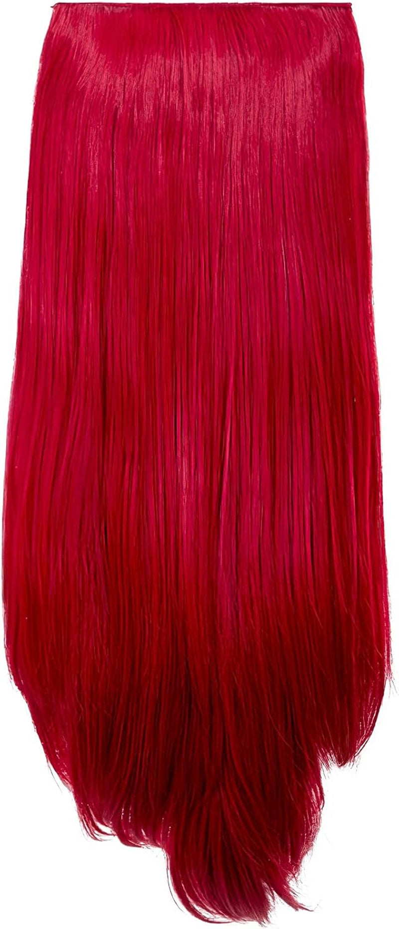 Clip in Thick Straight Hair Extension - 8 Weft Clip in Heat Resistant Hair Extension - Length: 20″ Inches - 300 Gram, 8 Pieces Long Straight Hair Extension Completely Natural (Black Cherry)