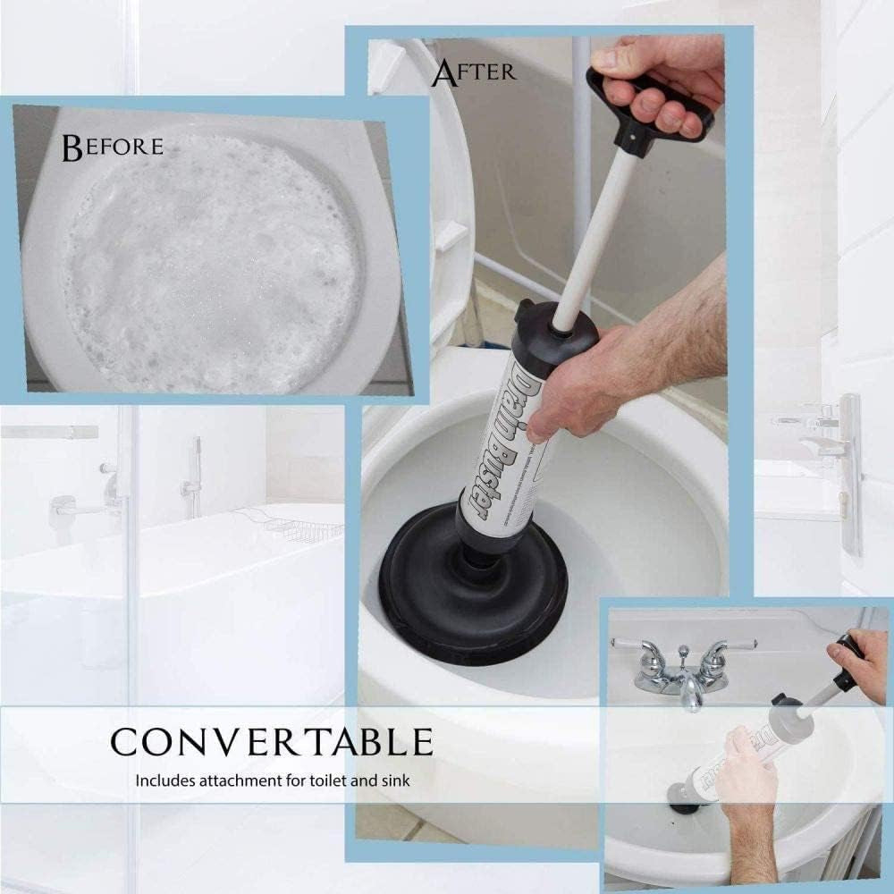 Toilet Sink Shower Cleaner New Pump Air Tool Clog Power Sucker Remover Powerful Drain Buster Plunger