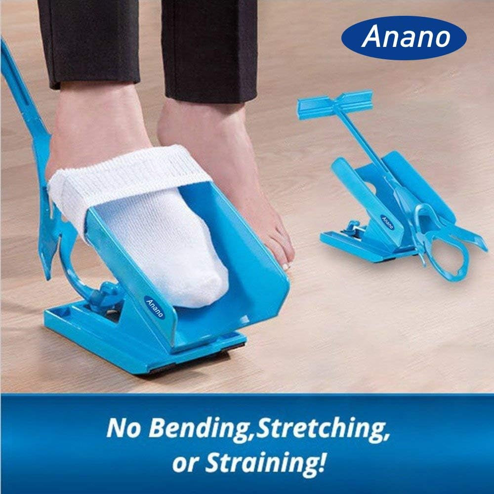 Sock Slider, Easy On/Easy off Sock Aid Kit Helper Slider without Bending,Strenching and Straining for Convenient Travel