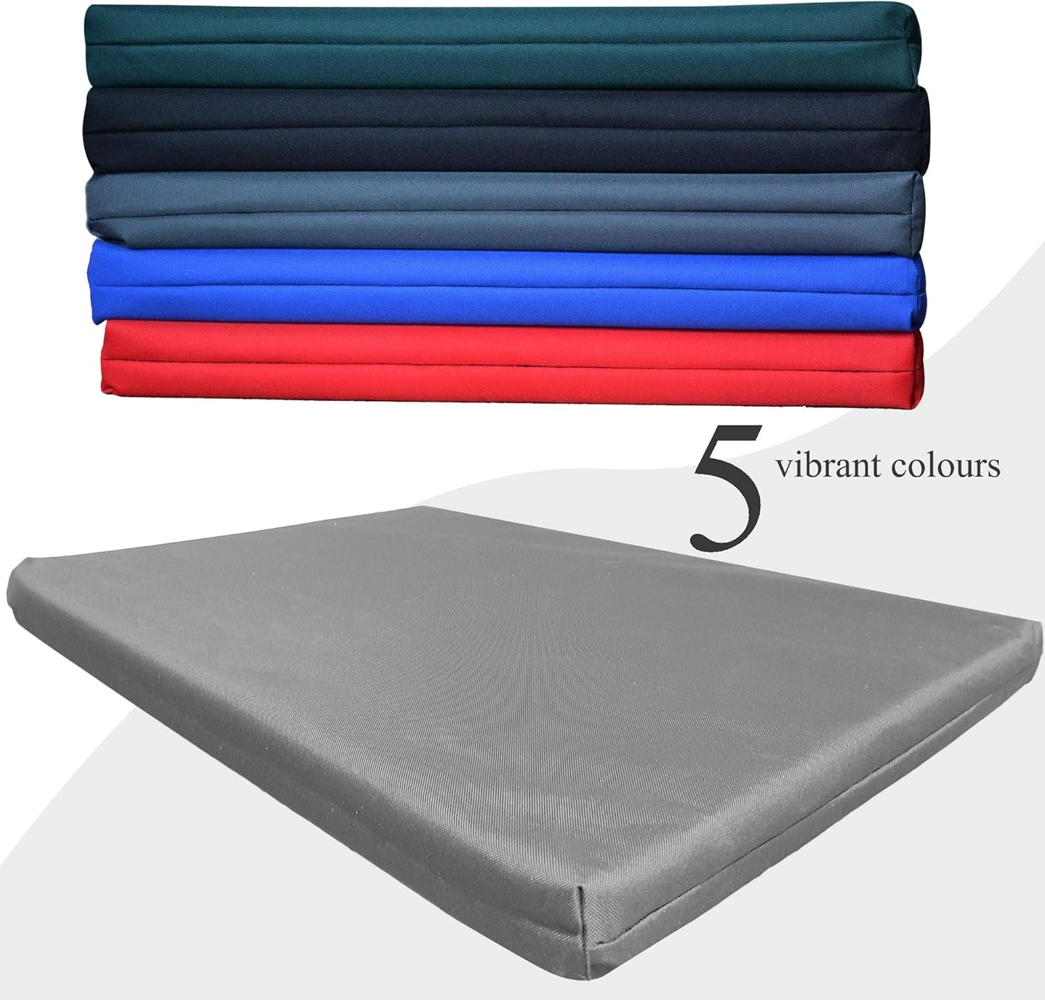 Waterproof & Sturdy, Strong Dog Bed, Premium High Density Foam, Durable Cool Washable Cover, Cushion Mattress for Dogs, Cats, Other Small and Big Pets, Great for Dogs Cats (Large, Grey)