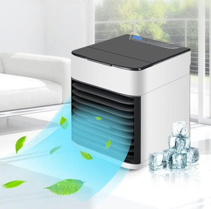 PROPER DECENT® Small Portable Air Conditioner Baby Room, Bedroom, Work, USB, Humidifier, Cooler, LED Night Light, Mist Fan, Caravan Air Conditioner.