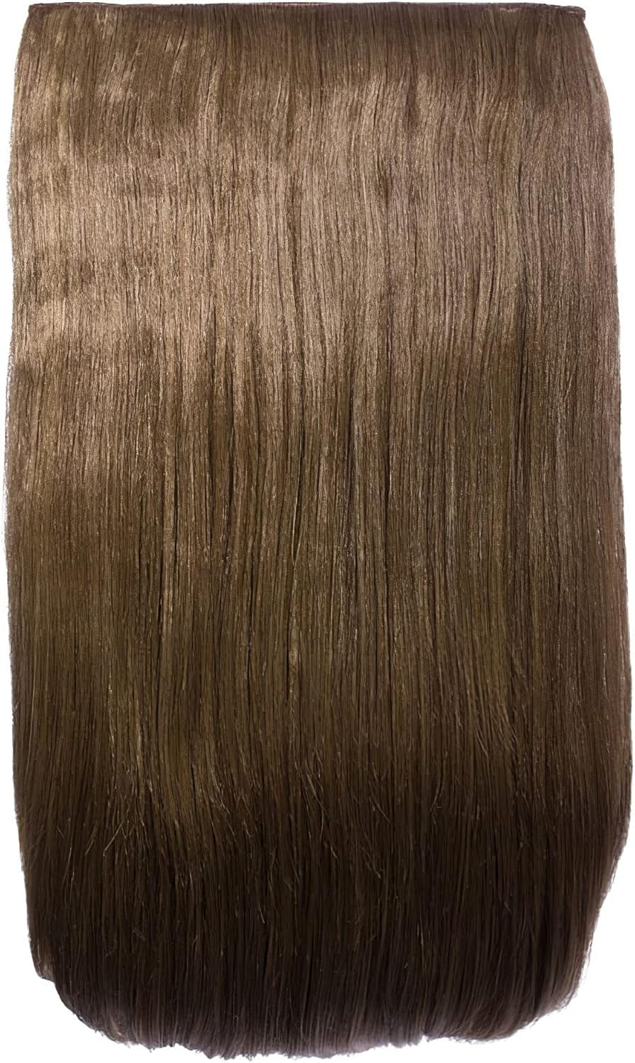 24″ Clip in Thick Hair Extension - Weft Straight 4 Clips in Heat Resistant Hair Extension - 180Gram, 1 Piece Straight Hair Extension 4 Clips in a Weft (Light Blonde)