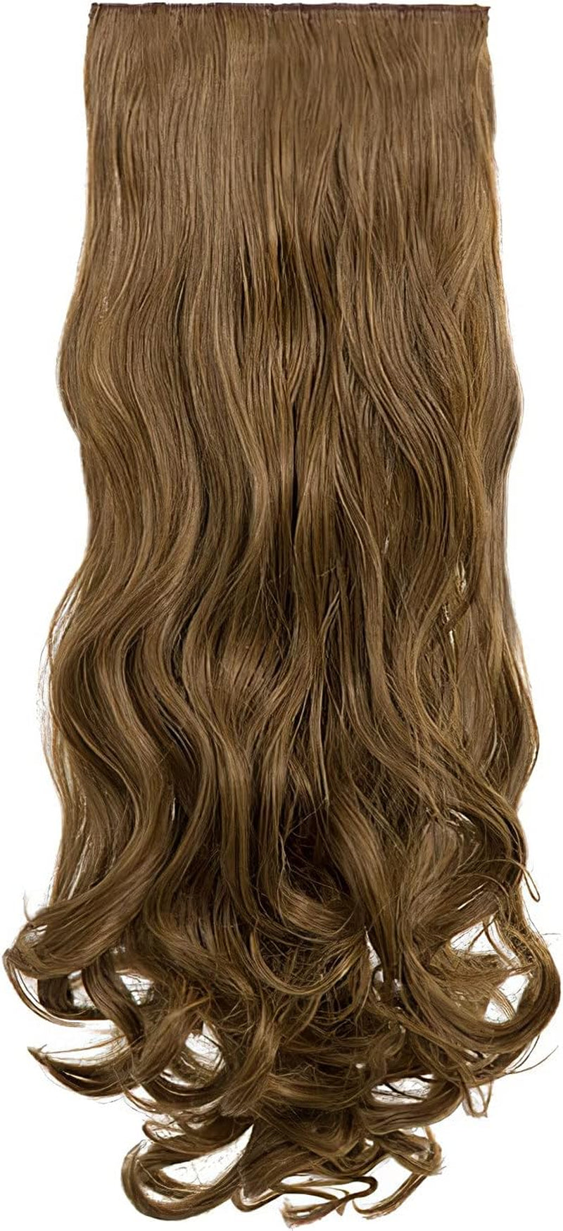 Clip in Thick Curly Hair Extension - 8 Weft Clip in Heat Resistant Hair Extension - Length: 18-20″ Inches - 280 Gram, 8 Piece Long Curly Hair Extension Completely Natural (Plum)