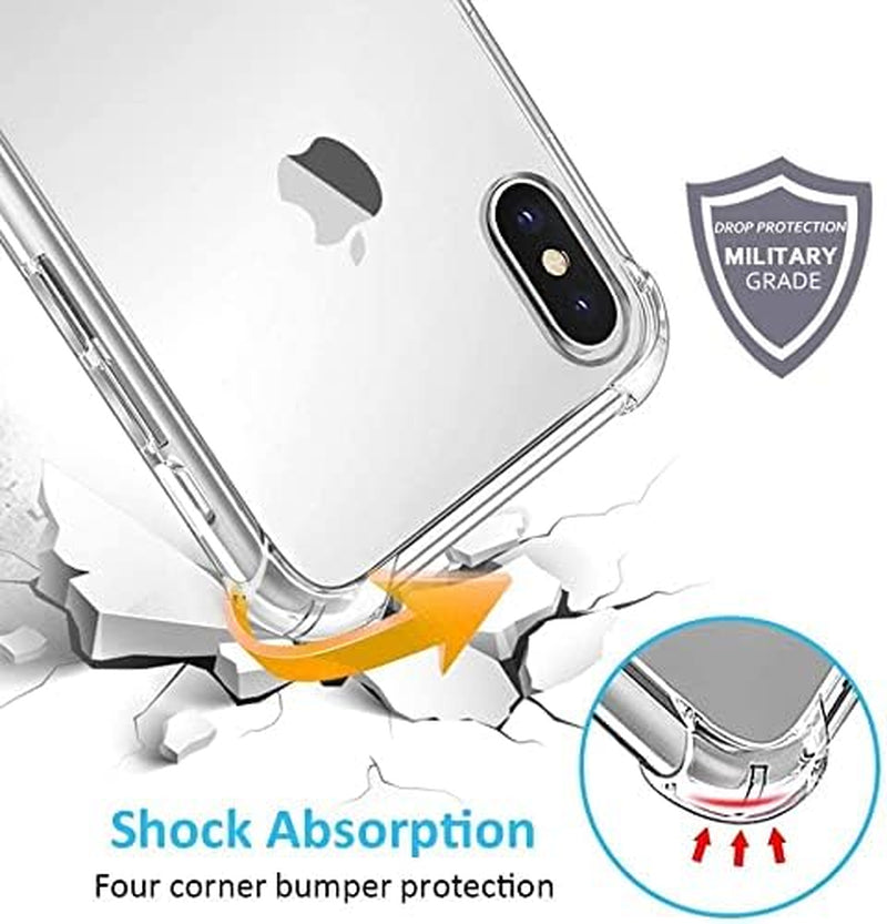 Compatible with Iphone XS Max Clear Case Shockproof Phone Cover Protective Phone Case for Iphone XS Max, 6.5 Inch