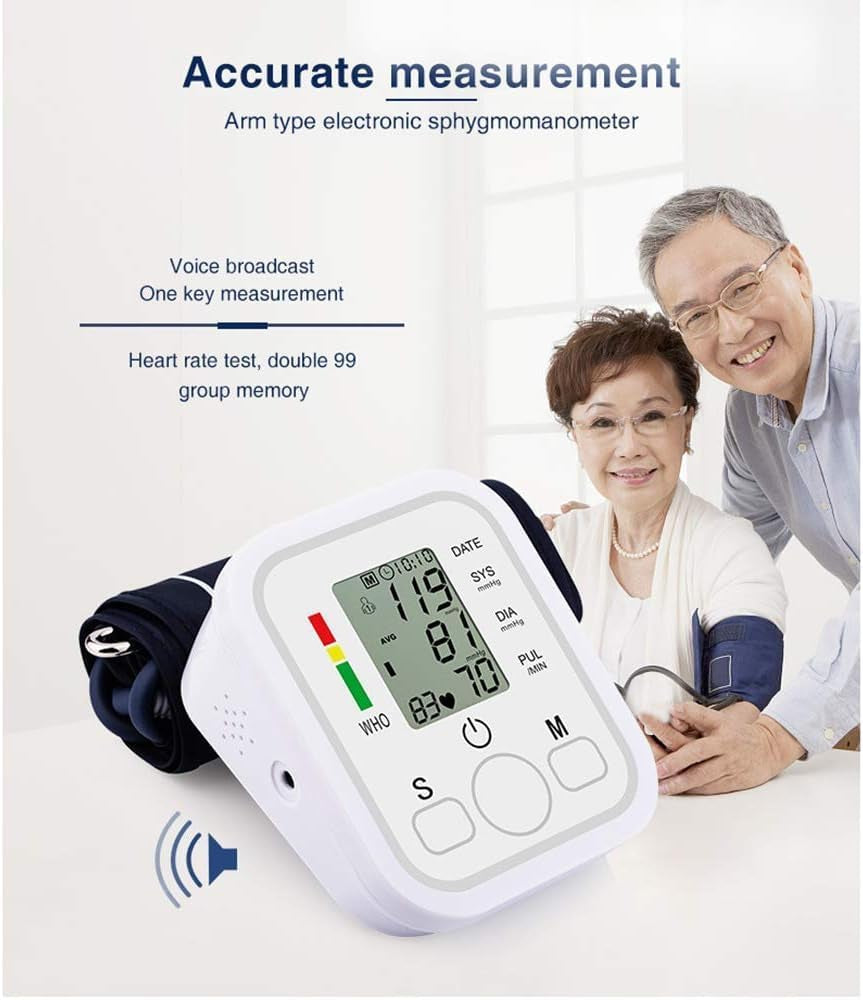 CE Approved Automatic Blood Pressure Monitor Kit for Home Use. Includes Upper Arm BP Machine, Heart Rate Monitor & Irregular Heartbeat Detection. Easy, Accurate, Reliable