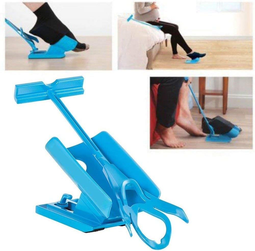 Sock Slider, Easy On/Easy off Sock Aid Kit Helper Slider without Bending,Strenching and Straining for Convenient Travel