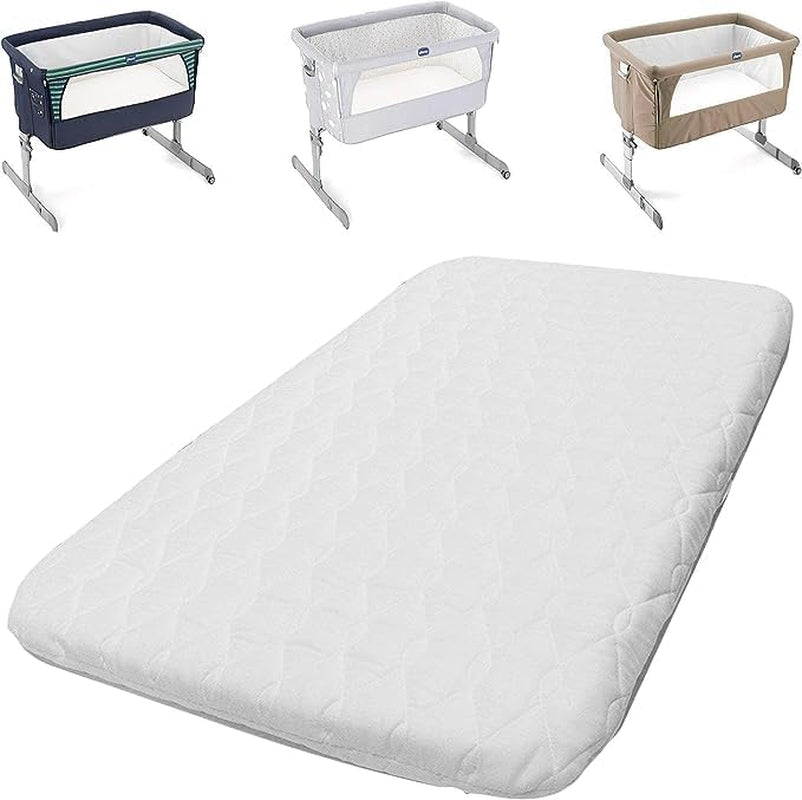 Next2Me Chicco Crib Mattress Compatible Bedside Toddler Deluxe Crib Next to Me - Comfortable & Fitted Infant Mattress - Breathable & Washable (83 X 50 X 5 Cm)