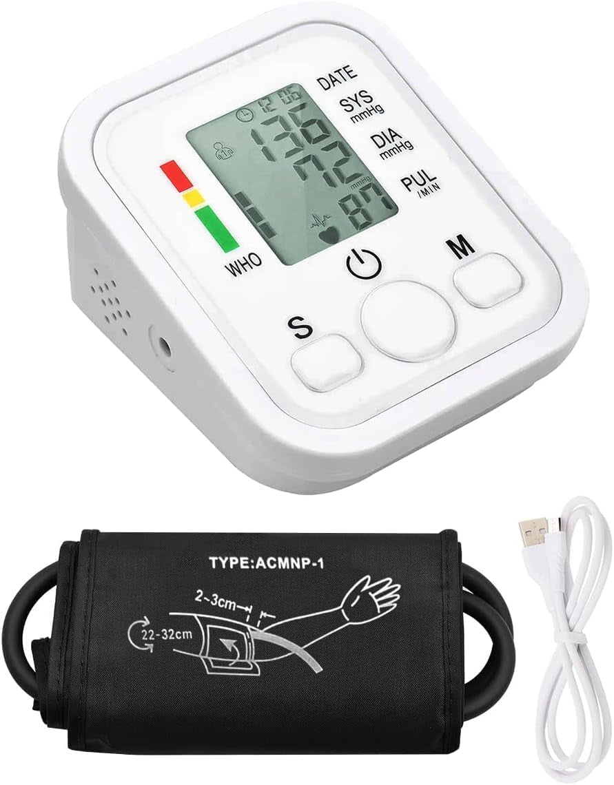 CE Approved Automatic Blood Pressure Monitor Kit for Home Use. Includes Upper Arm BP Machine, Heart Rate Monitor & Irregular Heartbeat Detection. Easy, Accurate, Reliable