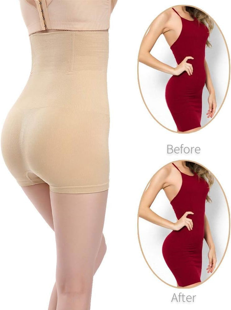 Women High Waisted Tummy Short Leg Control Brief Bodyshaper Butt Lifter Boyshorts Control Knickers Slimming Briefs