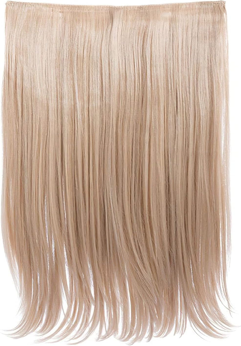 18″ Clip in Thick Straight Hair Extension - Dolce 1 Weft Clip in Heat Resistant Hair Extension - 160Gram, 1 Piece Straight Hair Extension Completely Natural 4 Clips in a Weft (Strawberry Blonde)