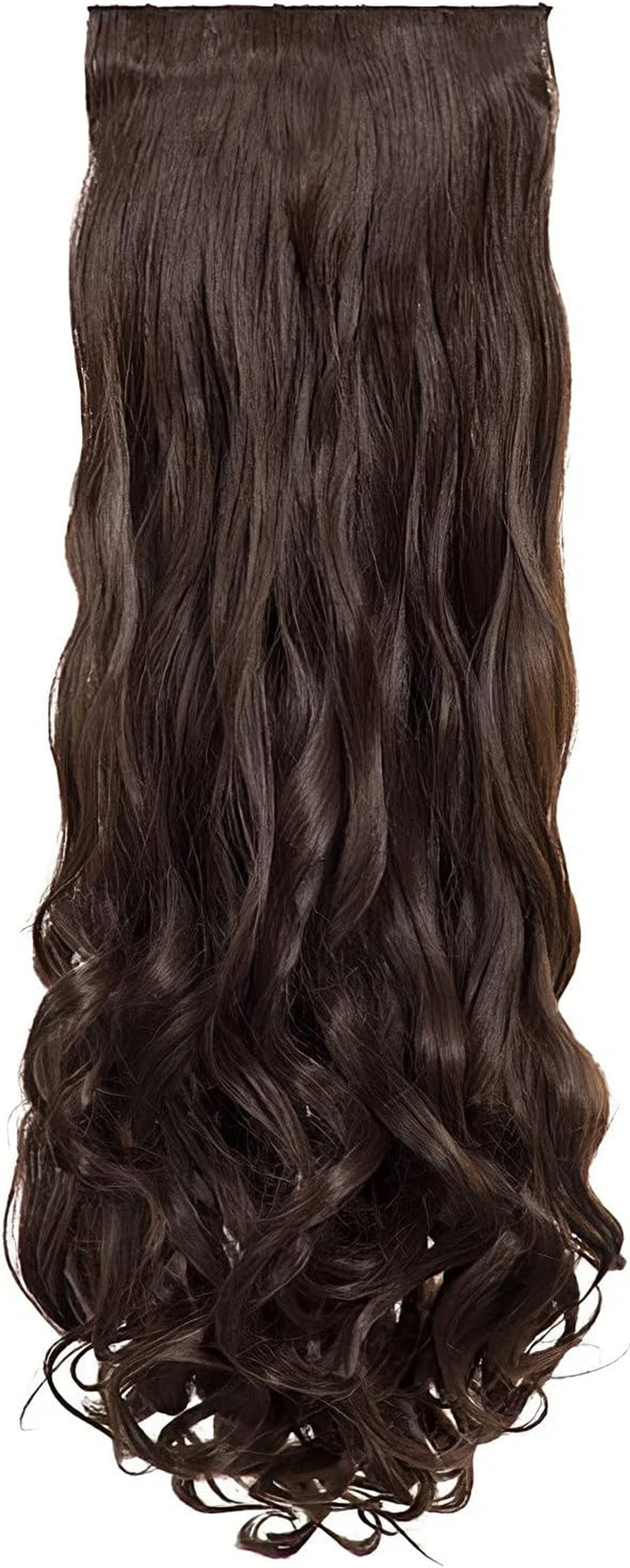 Clip in Thick Curly Hair Extension - 8 Weft Clip in Heat Resistant Hair Extension - Length: 18-20″ Inches - 280 Gram, 8 Piece Long Curly Hair Extension Completely Natural (Plum)