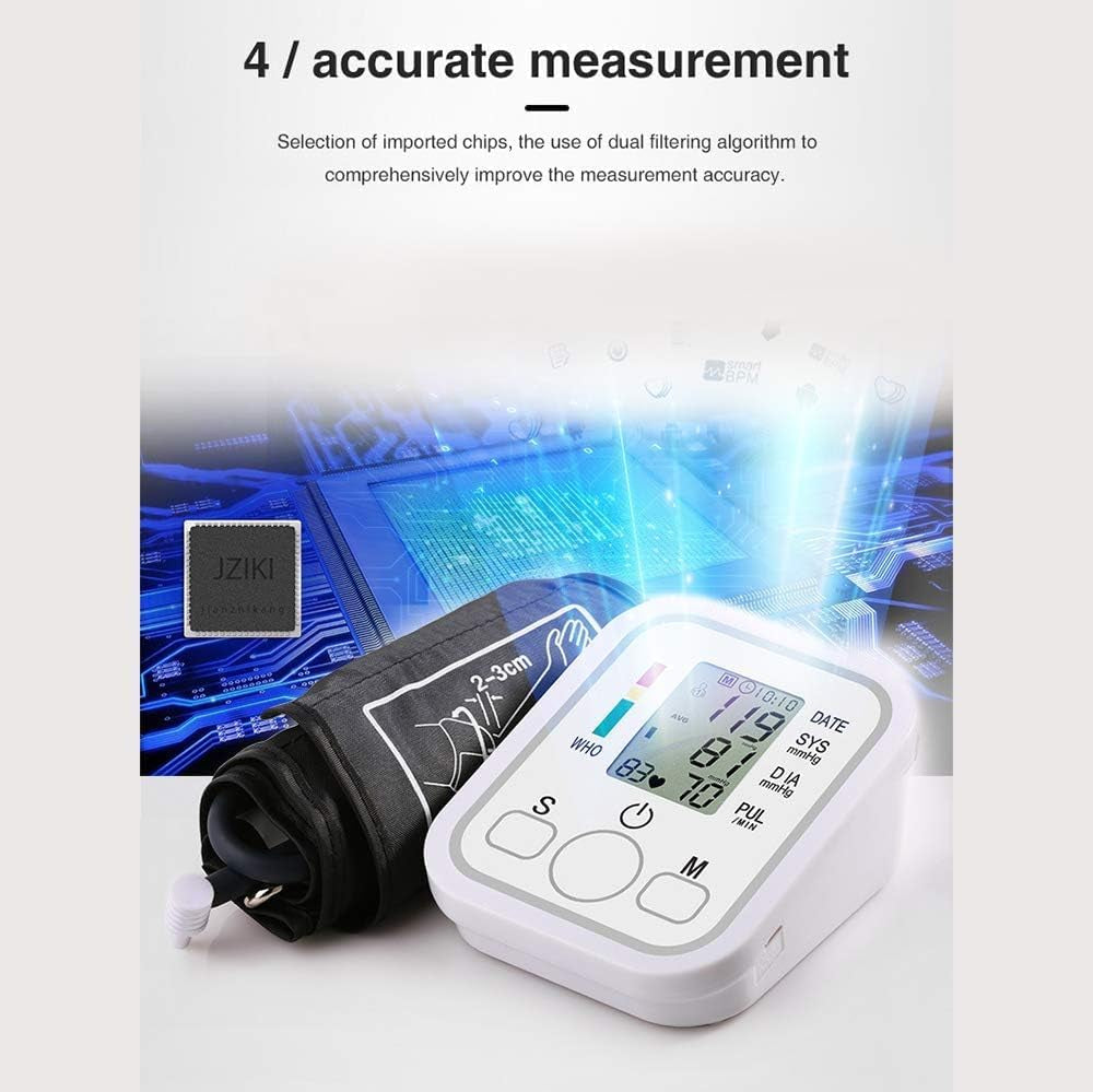 CE Approved Automatic Blood Pressure Monitor Kit for Home Use. Includes Upper Arm BP Machine, Heart Rate Monitor & Irregular Heartbeat Detection. Easy, Accurate, Reliable