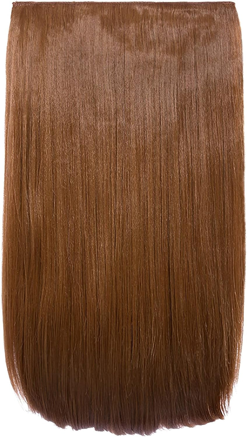 24″ Clip in Thick Hair Extension - Weft Straight 4 Clips in Heat Resistant Hair Extension - 180Gram, 1 Piece Straight Hair Extension 4 Clips in a Weft (Light Blonde)