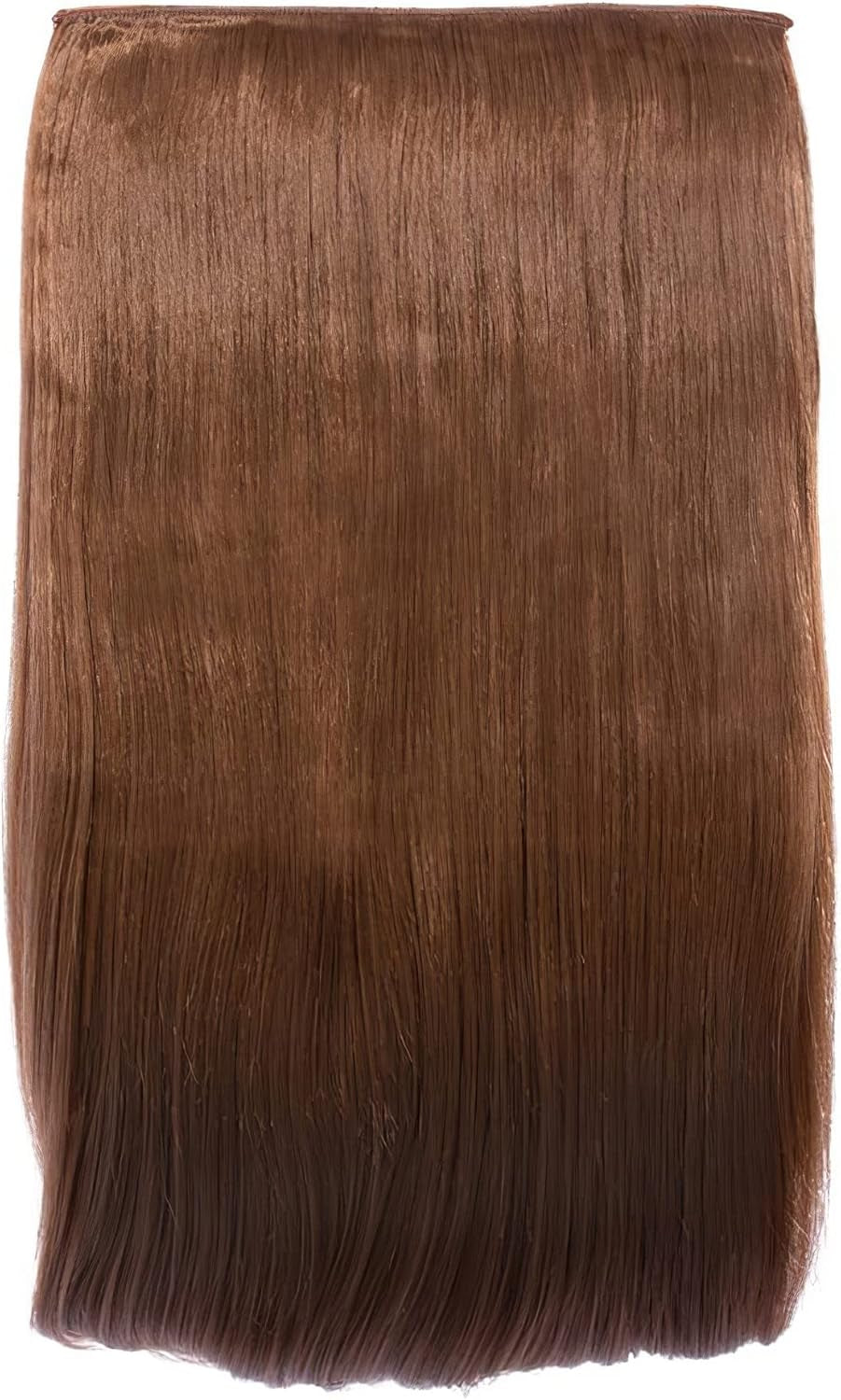 24″ Clip in Thick Hair Extension - Weft Straight 4 Clips in Heat Resistant Hair Extension - 180Gram, 1 Piece Straight Hair Extension 4 Clips in a Weft (Light Blonde)