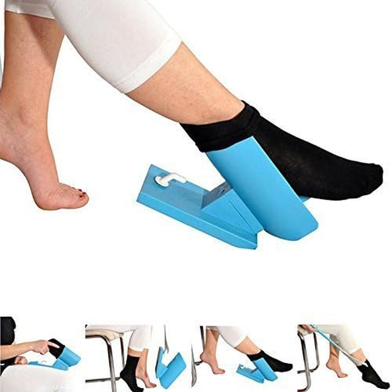 Sock Slider, Easy On/Easy off Sock Aid Kit Helper Slider without Bending,Strenching and Straining for Convenient Travel