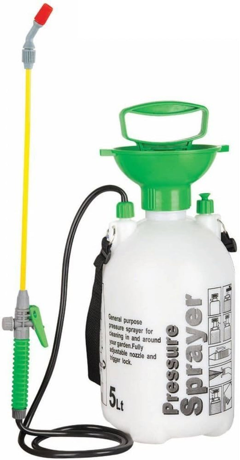 5 Litre Garden Pressure Sprayer Knapsack Chemical Weed Fence Water Bottle Spray