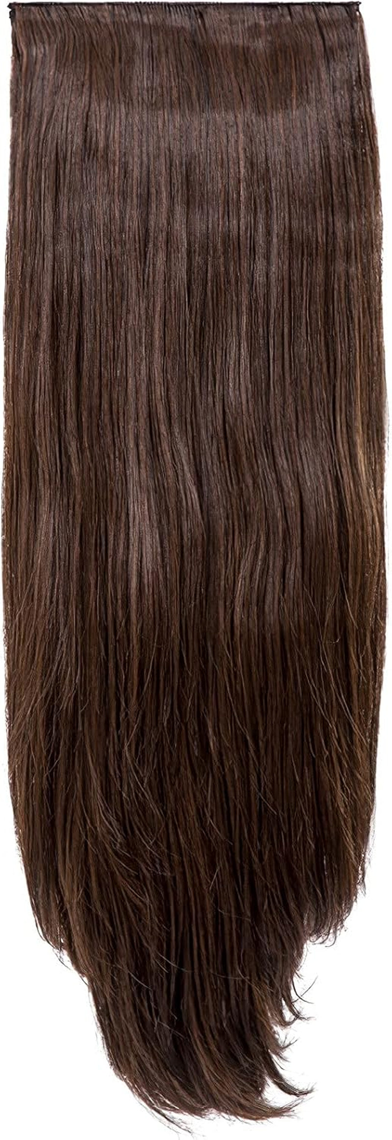 Clip in Thick Straight Hair Extension - 8 Weft Clip in Heat Resistant Hair Extension - Length: 20″ Inches - 300 Gram, 8 Pieces Long Straight Hair Extension Completely Natural (Black Cherry)