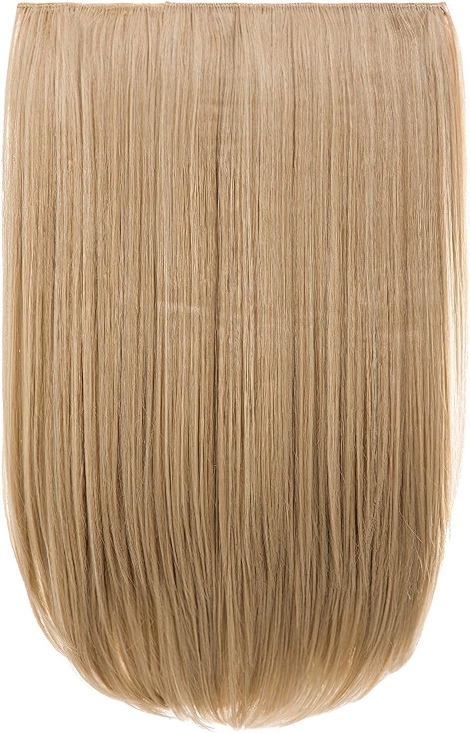 18″ Clip in Thick Straight Hair Extension - Dolce 1 Weft Clip in Heat Resistant Hair Extension - 160Gram, 1 Piece Straight Hair Extension Completely Natural 4 Clips in a Weft (Strawberry Blonde)