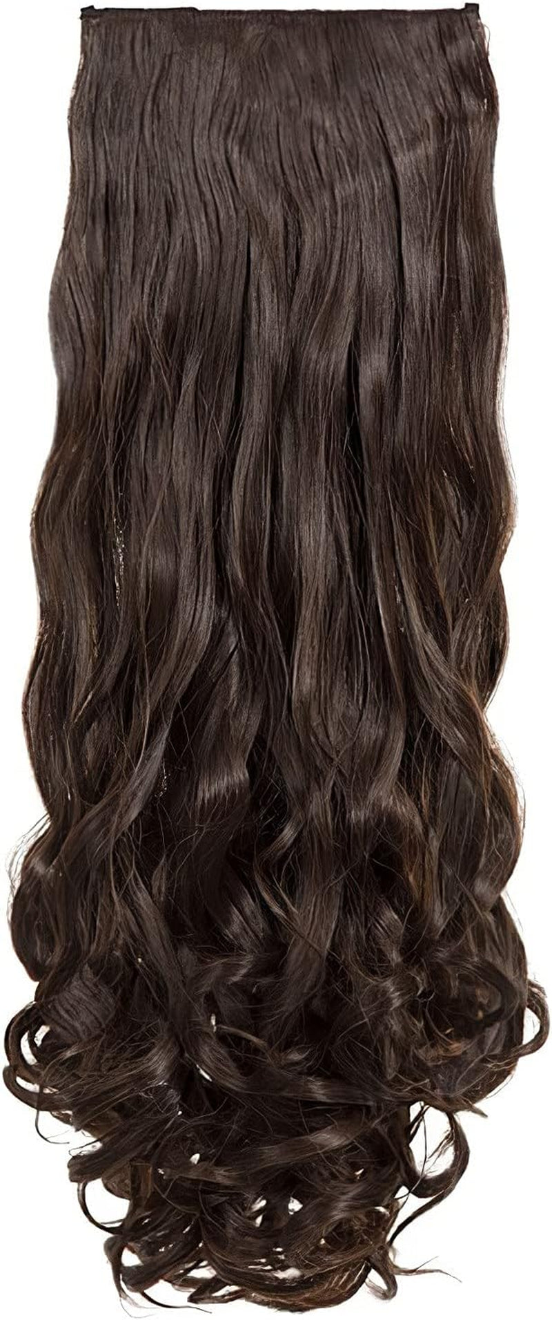 Clip in Thick Curly Hair Extension - 8 Weft Clip in Heat Resistant Hair Extension - Length: 18-20″ Inches - 280 Gram, 8 Piece Long Curly Hair Extension Completely Natural (Plum)