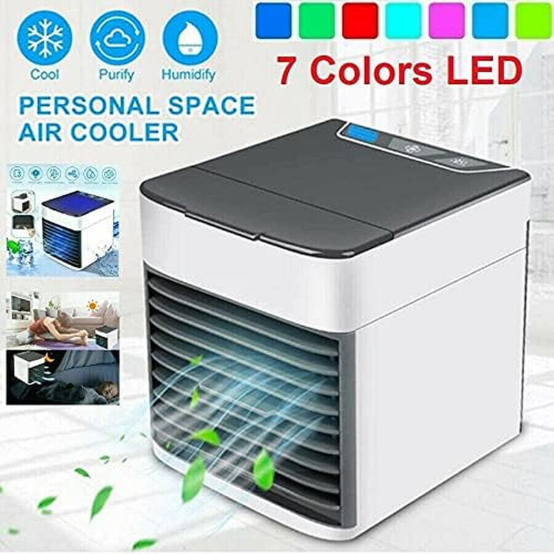 USB Air Conditioner Cooler Fan Chiller Portable Chills Purifies Humidify Summer