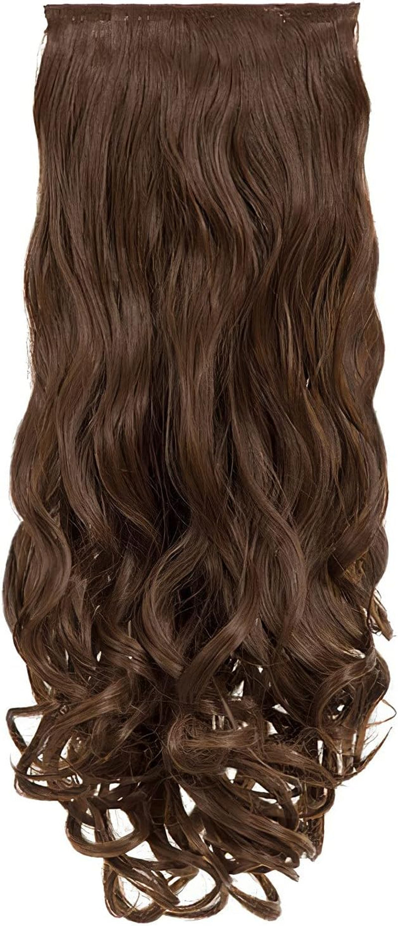 Clip in Thick Curly Hair Extension - 8 Weft Clip in Heat Resistant Hair Extension - Length: 18-20″ Inches - 280 Gram, 8 Piece Long Curly Hair Extension Completely Natural (Plum)