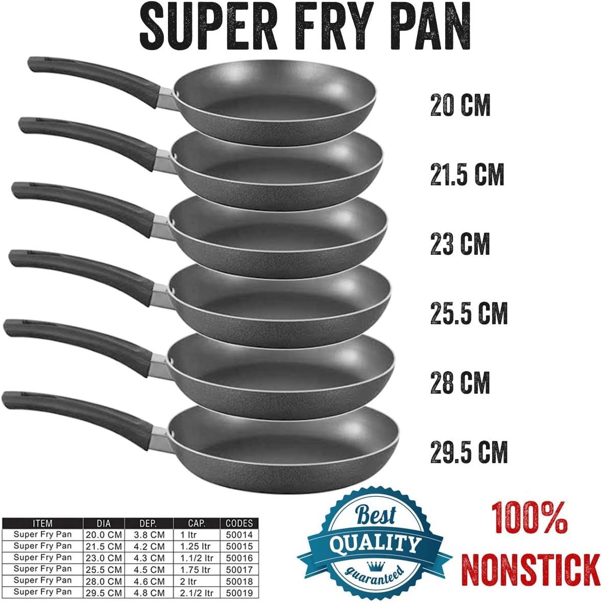 Non Stick Aluminium Frying Pan Frypan – Premium Non Stick Frying Pans – Aluminium Cookware (28 Cm)