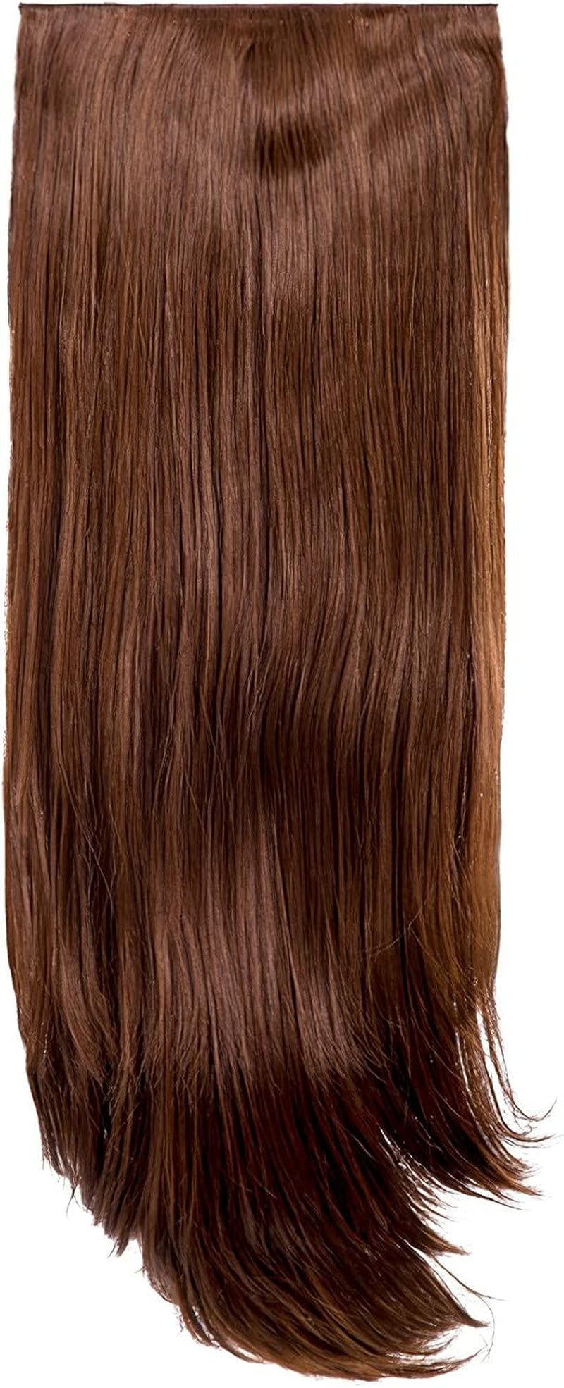 Clip in Thick Straight Hair Extension - 8 Weft Clip in Heat Resistant Hair Extension - Length: 20″ Inches - 300 Gram, 8 Pieces Long Straight Hair Extension Completely Natural (Black Cherry)